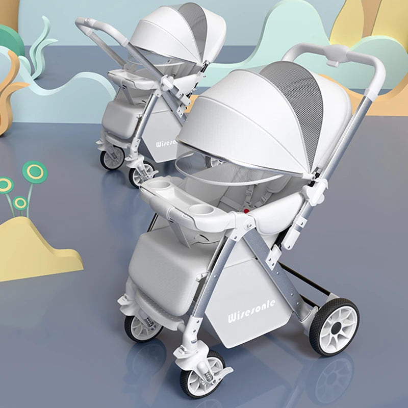 Upgraded Baby Strollers Sit and Lie Down High Two-way Stroller Children Stroller