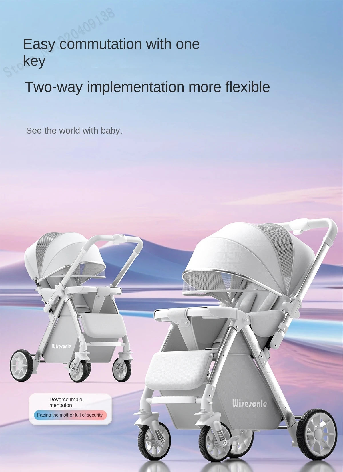 Upgraded Baby Strollers Sit and Lie Down High Two-way Stroller Children Stroller