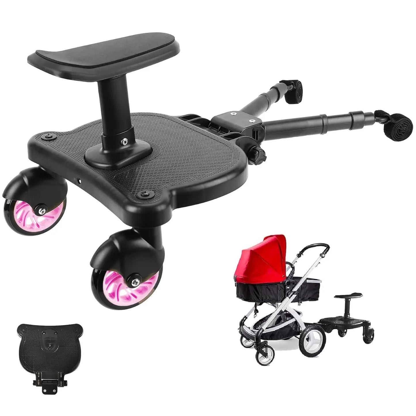 Upgrade Your Stroll with A 2-in-1 Sit and Stand Stroller Board Compatible with Most Baby Strollers