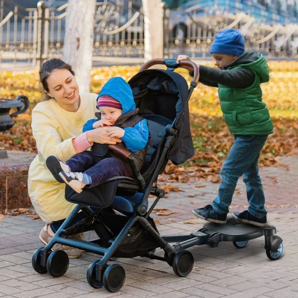 Upgrade Your Stroll with A 2-in-1 Sit and Stand Stroller Board Compatible with Most Baby Strollers