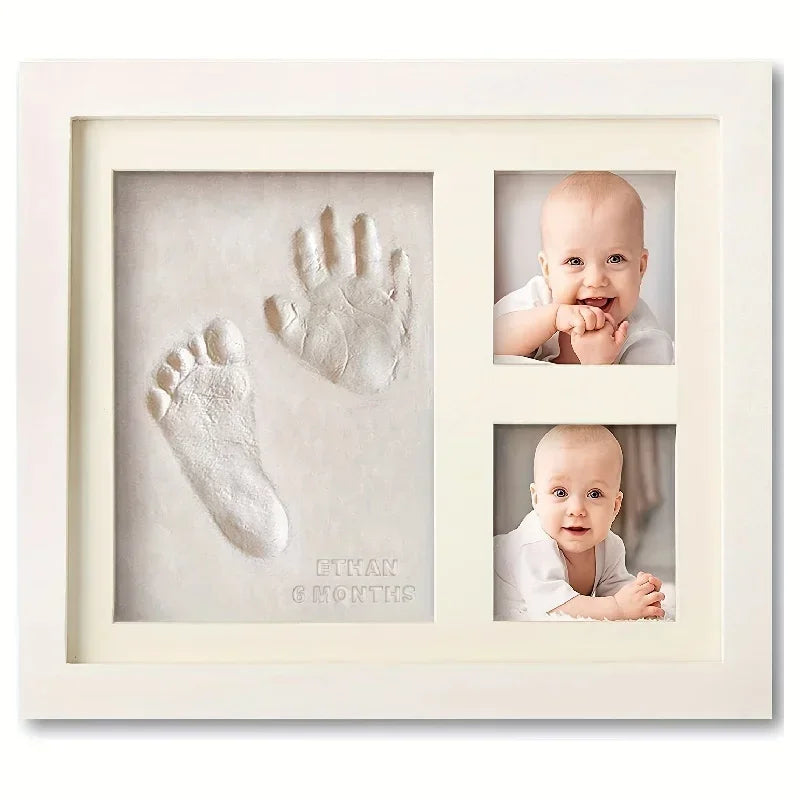 Lasting Memories Baby Hands & Footprints Clay Photo Frame