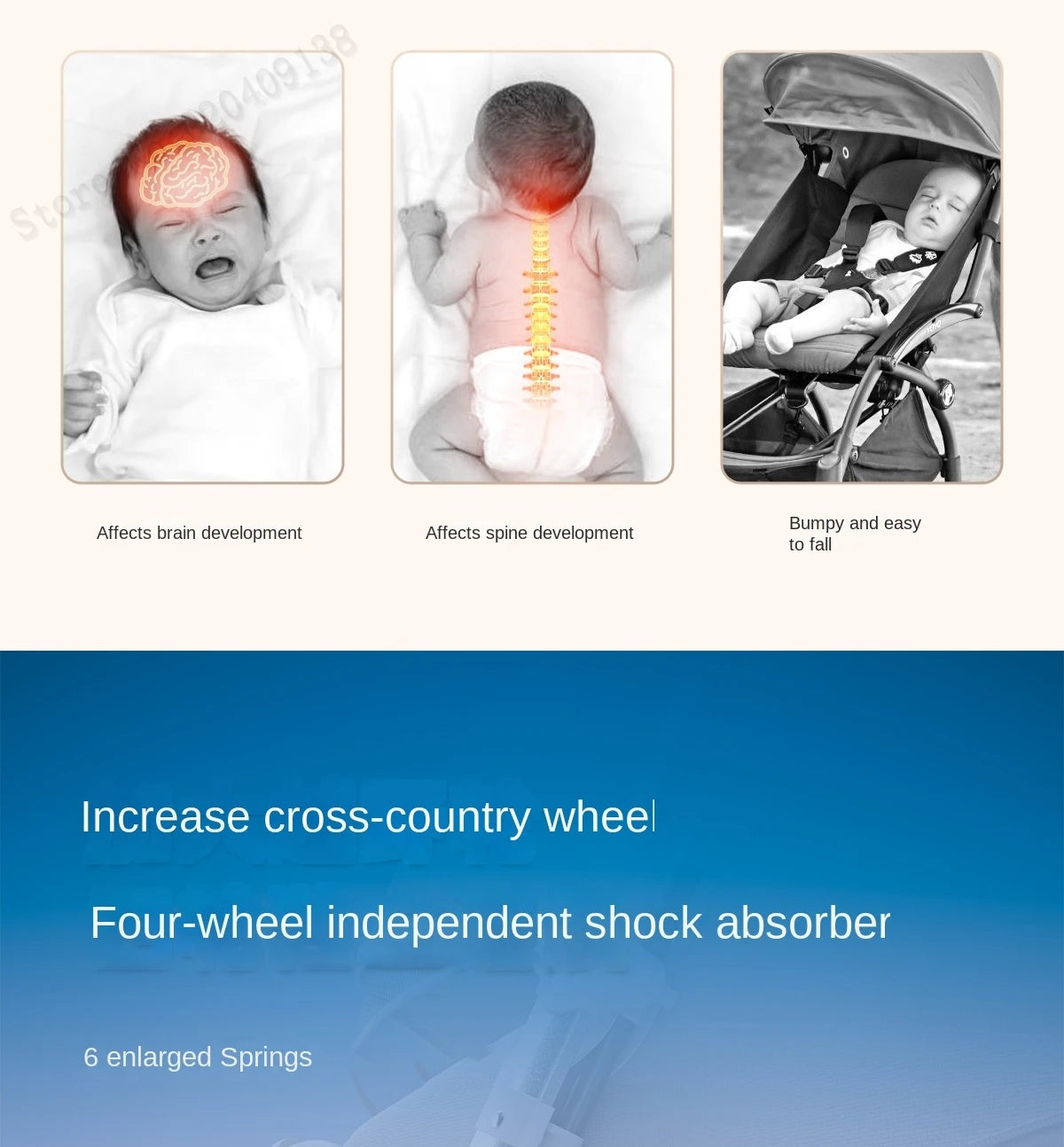 Upgraded Baby Strollers Sit and Lie Down High Two-way Stroller Children Stroller