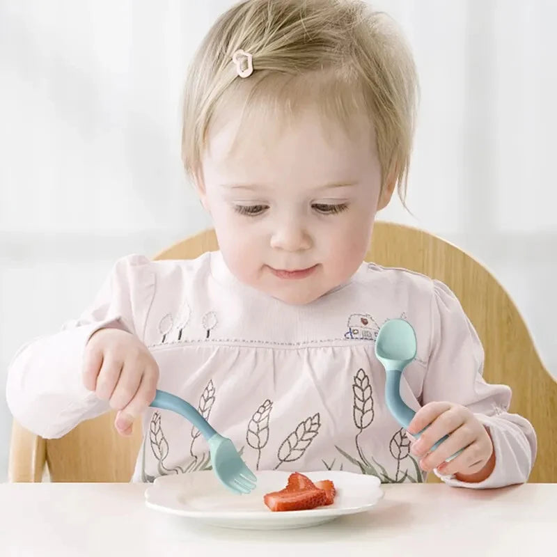 Baby Bendable Twist Baby Training Fork and Spoon Set