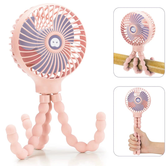 Rechargeable Stroller Fan Portable Outdoor Fan For Toddler
