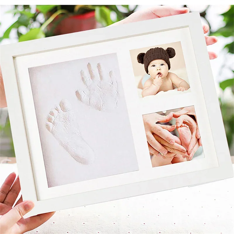 Lasting Memories Baby Hands & Footprints Clay Photo Frame