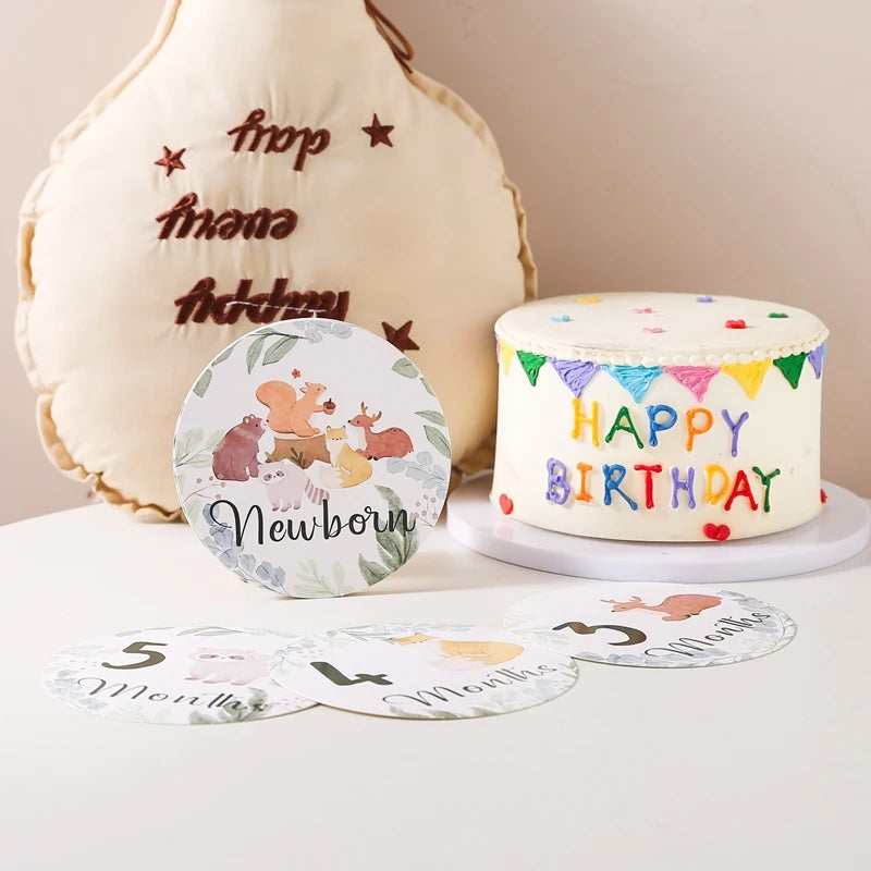 Newborn Baby Growth Milestones 0-12 Months Paper Card