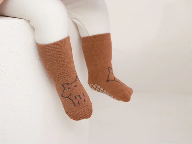Cute Winter Socks Thick Terry Floor Socks Cartoon Print