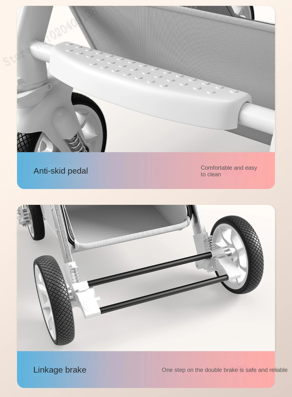 Upgraded Baby Strollers Sit and Lie Down High Two-way Stroller Children Stroller