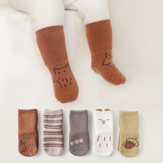 Cute Winter Socks Thick Terry Floor Socks Cartoon Print