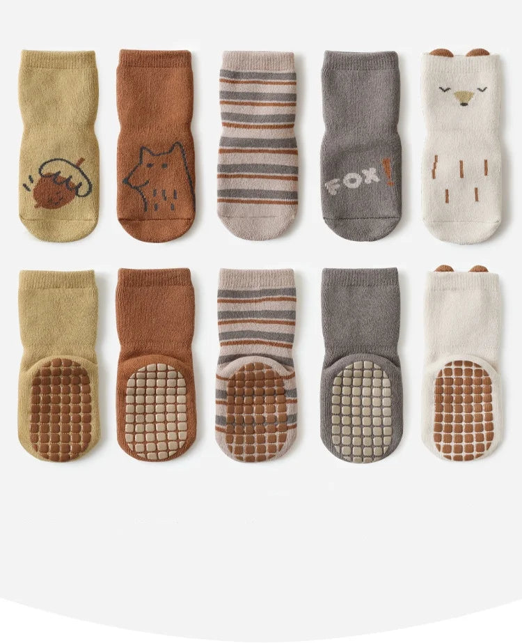 Cute Winter Socks Thick Terry Floor Socks Cartoon Print
