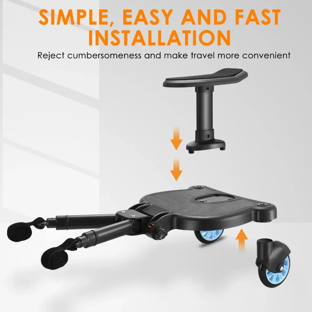 Upgrade Your Stroll with A 2-in-1 Sit and Stand Stroller Board Compatible with Most Baby Strollers