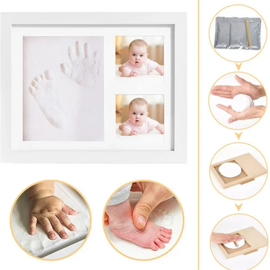 Lasting Memories Baby Hands & Footprints Clay Photo Frame