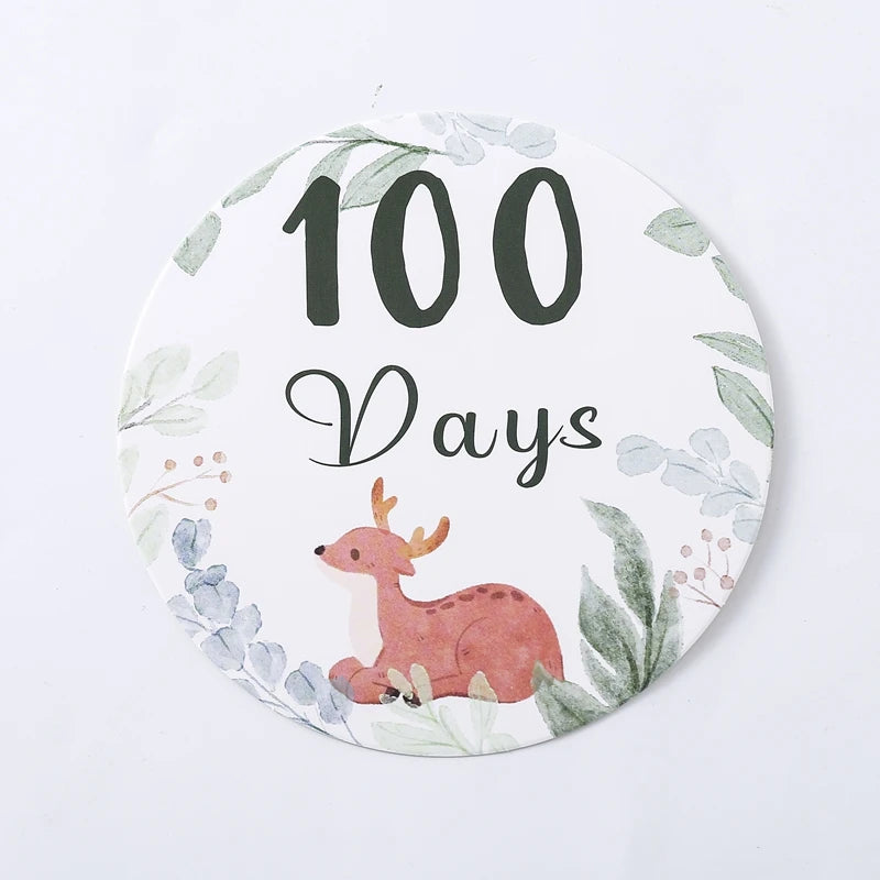 Newborn Baby Growth Milestones 0-12 Months Paper Card