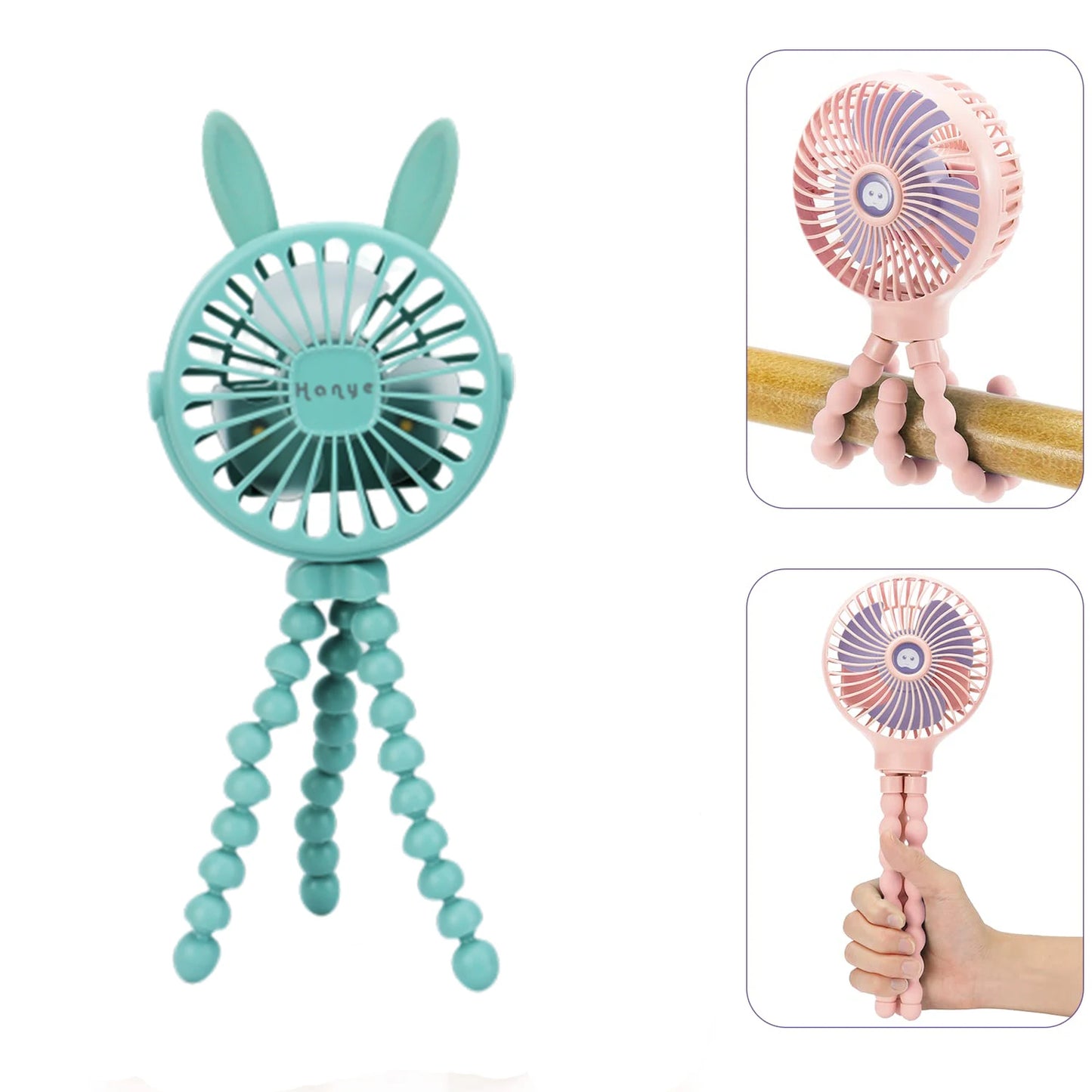 Rechargeable Stroller Fan Portable Outdoor Fan For Toddler