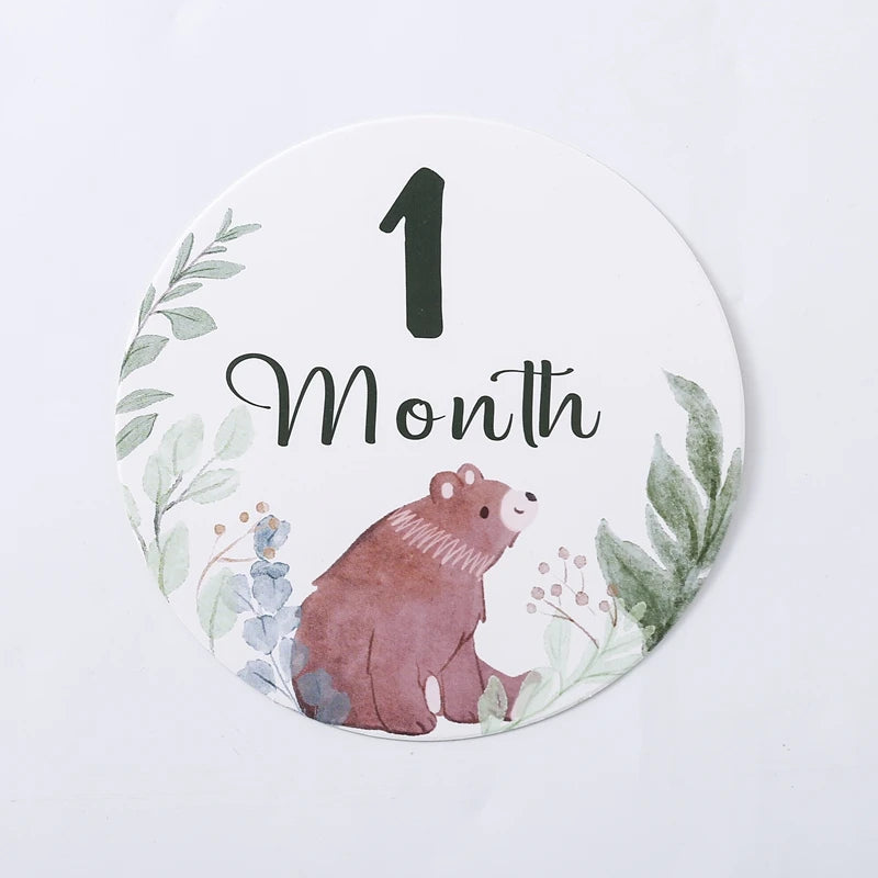 Newborn Baby Growth Milestones 0-12 Months Paper Card