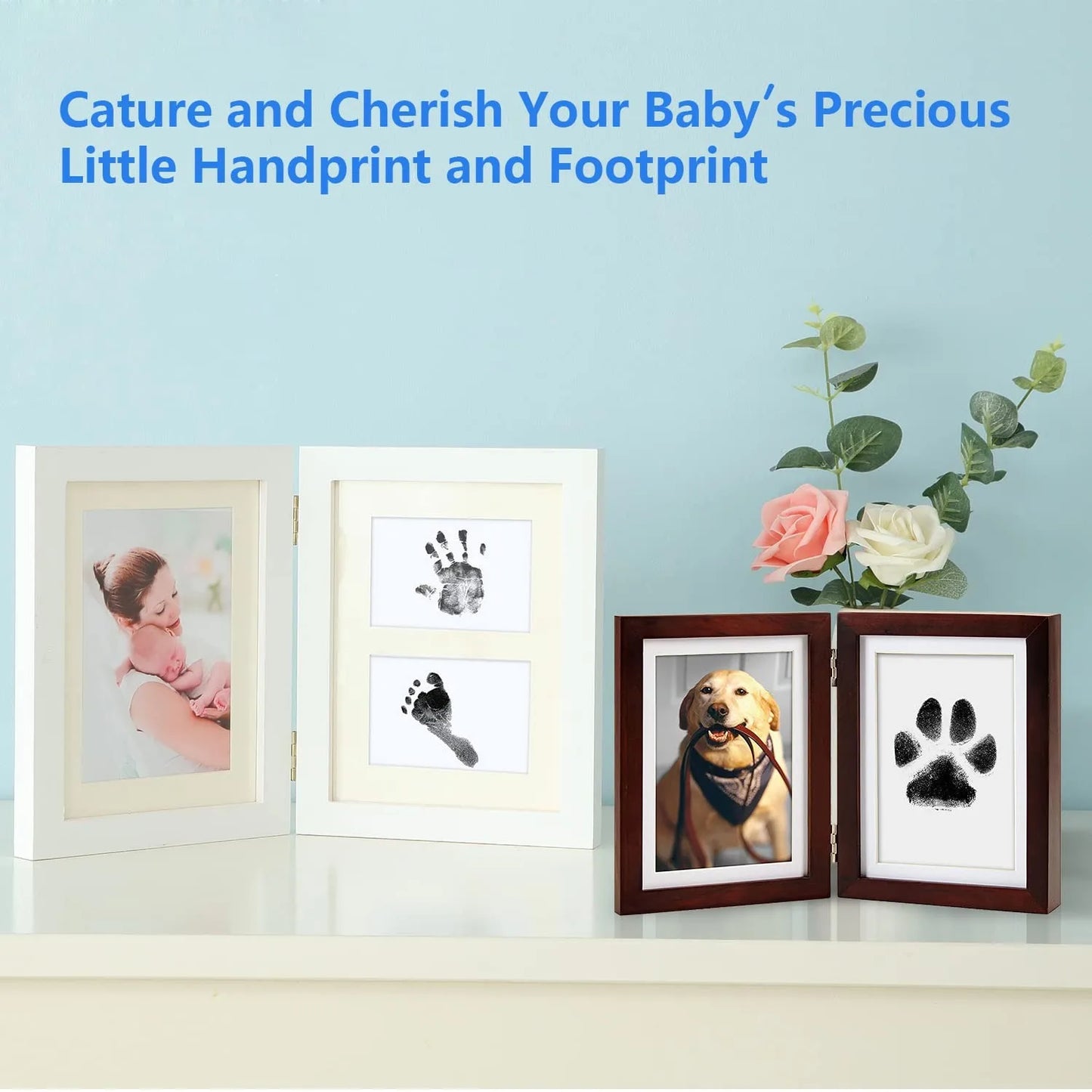 Toddler Baby Clay Handprint and Footprint Kit & Frame